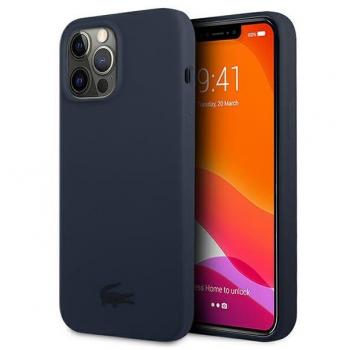 Lacoste iPhone 13 Pro Max Smartphone Hülle aus Flüssigsilikon Blau