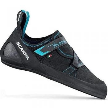 Scarpa Men's Velocity V Climbing Shoes Black/Turquoise Size (41)