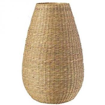 Large vase décoratif Zostère en bambou naturel 46 cm