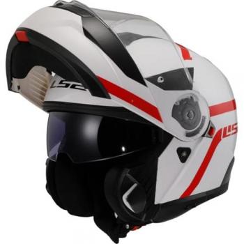 Casco LS2 FF908 Strobe II AUTOX Blanco y Rojo