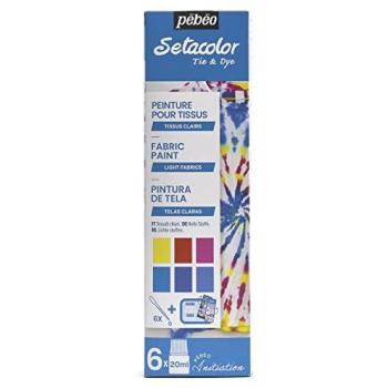 Pack Multicolore Pebeo Tie‑Dye – 6 Pots 20 ml