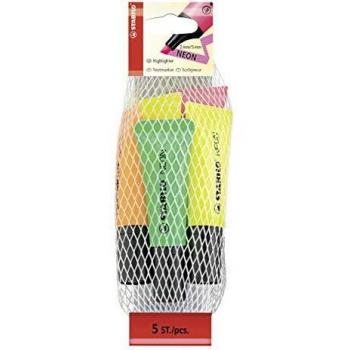 Ensemble de 5 Surligneurs STABILO NEON