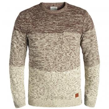 Blend Garry Herren Pullover mit Rundhals und Melierung 100% Baumwolle XL Mocca Mix