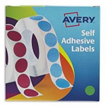 Avery Green Round Labels 19mm in Dispenser 1120 Labels