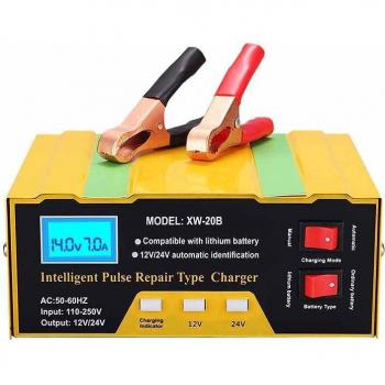 Intelligent Pulse Car Battery Charger 12V 6A Automatic Pure Copper Repair 110V-250V