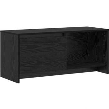 Tavolo TV Rovere Nero 90x35x40 cm Legno Multistrato