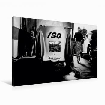 Porsche-Fans Sammlerstück: James Dean bei der Reparatur – 90×60 cm Canvas
