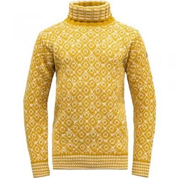 Devold Svalbard Sweatpullover Hochkragen M Gelb/Beige
