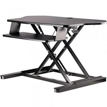 StarTech.com Corner Sit Stand Desk Converter with Keyboard Tray