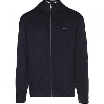 Strickjacke mit Label-Stitching Modell 'PIQUE'