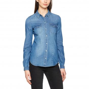 ONLY Camisa Onlrock It Fit Mb Dnm Bj7887 Noos, Blusa para Mujer, Azul