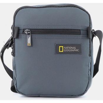 NATIONAL GEOGRAPHIC Schultertasche Mutation, grau, mit doppeltem Reißverschlussfach