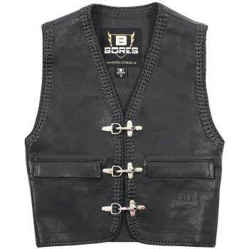 Veste de style Bores Sunride 5, cuir noir, 4XL