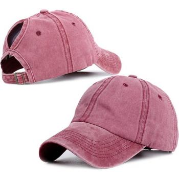 Casual Spring Sport Cap with Ponytail Hole