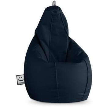 Puff Pera XXL Polipiel Azul Oscuro Happers