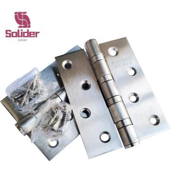 2Pcs 4x3x3 Inch Stainless Steel Noise-Free Flat Hinge for Furniture
