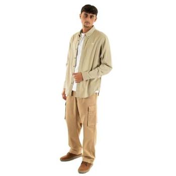 Timberland Shirt Cotton Velvet Beige S per Uomo