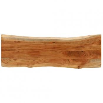 Solid Wood Table Top with Live Edge, 110 x 40 x 3.8 cm, Rectangular Acacia
