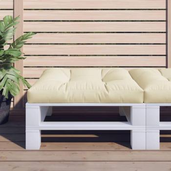 70x70x12 cm Cream Fabric Pallet Cushion