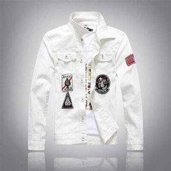 Chaqueta de Mezclilla Hip Hop para Hombre