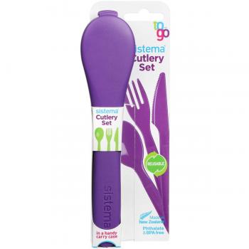 Sistema Pocket Cutlery Set in Purple