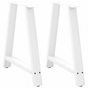 Pieds de table basse en acier blanc