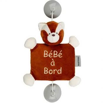 Bébé à bord Boris le Panda Nattou Boris und Jungo, 30 cm, orange