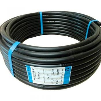 SUINGA Tropfröhre 16 mm Durchmesser, 33 cm Tropferdistanz, 25 m schwarz