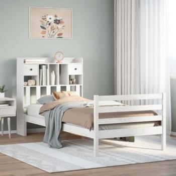 Estantería cama sin colchón Blanco 100x200 cm Madera de Pino