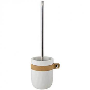 Support et brosse WC Spirella LIO Blanc en polyresine