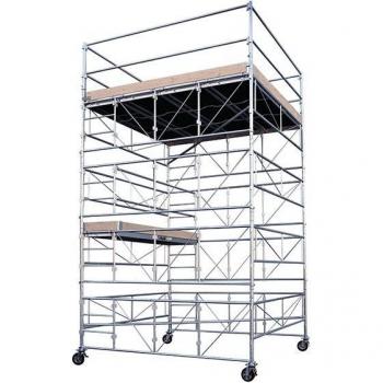 Matisère Plateforme Roulante Acier 3m × 3m – Hauteur de travail 14,20 m (8590120)