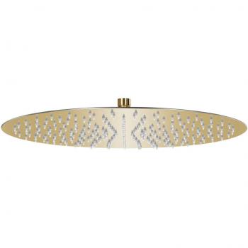 Cabezal de Ducha Redondo 40 cm Acero Inoxidable Efecto Lluvia Dorado