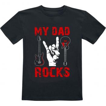 T‑shirt « Papa Rock » Kids – Familie & Freunde – Noir (104–140)