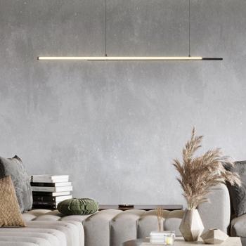Lampadario Sospeso Moderno Halo 2 Luci Led 48W Nero