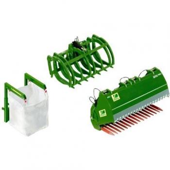 Wiking 077382 Front Loader Tool Kit (Green) – John Deere, 1/32 Scale