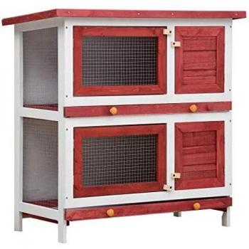 4 Door Rabbit Hutch for Outdoors
