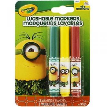 Crayola Minion Trio Washable Markers – Green, Yellow, Brown
