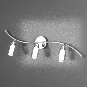 Applique Contemporanea Feeling Net 3 Luci G9 in Metallo Cromo e Vetro Trasparente