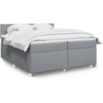 Giroletto con Materasso a Molle 200x200cm Grigio Chiaro