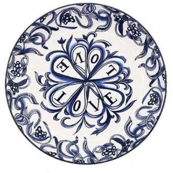 Assiette de table en céramique colorée