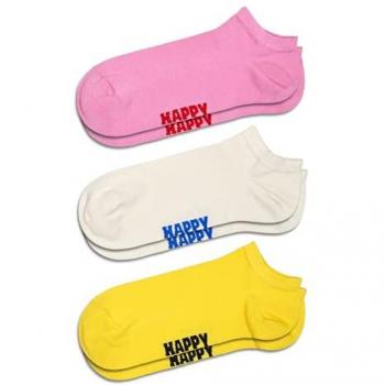Happy Socks Herren Socken, 3-Pack Solid Low Socks, Mehrfarbig, (3er Pack, 41