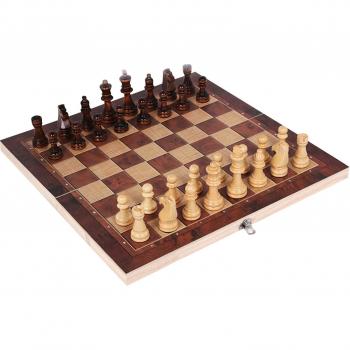 Juego de Ajedrez y Damas de Madera