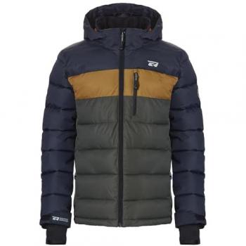 Giacca Rehall Darrol R Verde Marrone con Cappuccio