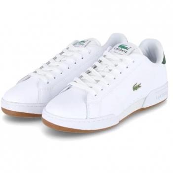 Men’s Lacoste Carnaby White Leather Sneakers, Size 10