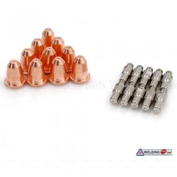 20 Stück Elektroden und 0,8mm Düsen für Trafimet Plasma PT60 IPT-60 PT40 IPT-40 PR0110