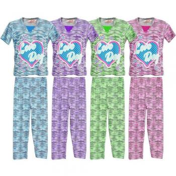 Pyjama voor meisjes van 8 tot 18 jaar, maat 10, blauwe katoen