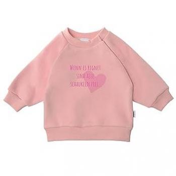 Liliput Baby Sweatshirt 'Wenn es regnet, sind alle Schaukeln frei' rosa Rundhalsausschnitt 98/104