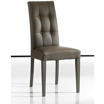 Sedia Chic Tortora in Ecopelle