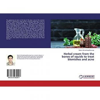 Herbal cream from the bones of squids to treat blemishes and acne