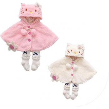 Kuscheliger Poncho mit Katzenmotiv